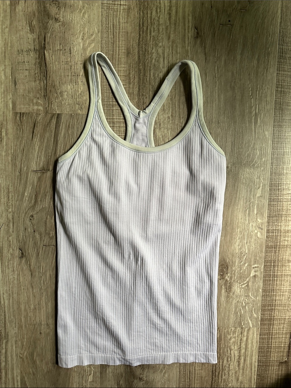 Lululemon Athletica Ribbed Racerback Tank Top in Light Lavender